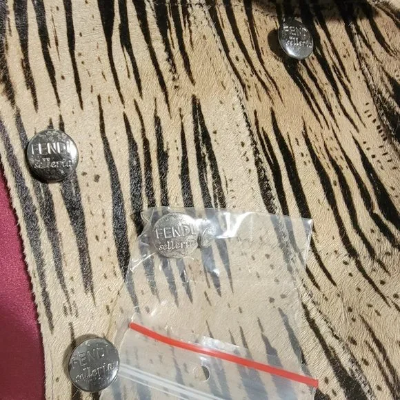 NWT Vintage FENDI SELLERIA Pony Hair Jungle Jacket - Picture 6 of 15